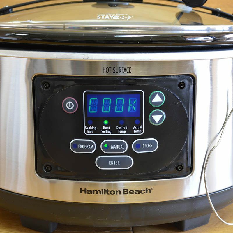 ハミルトンビーチスロークッカーグルメ鍋5.6LHamiltonBeachSet'nForgetProgrammableSlowCookerWithTemperatureProbe,6-Quart(33969A)