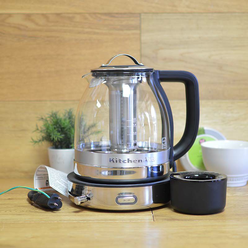 キッチンエイドガラス電気ケトルステンレス1.5LKitchenAidKEK1322SS1.5LElectricGlassTeaKettle-StainlessSteel