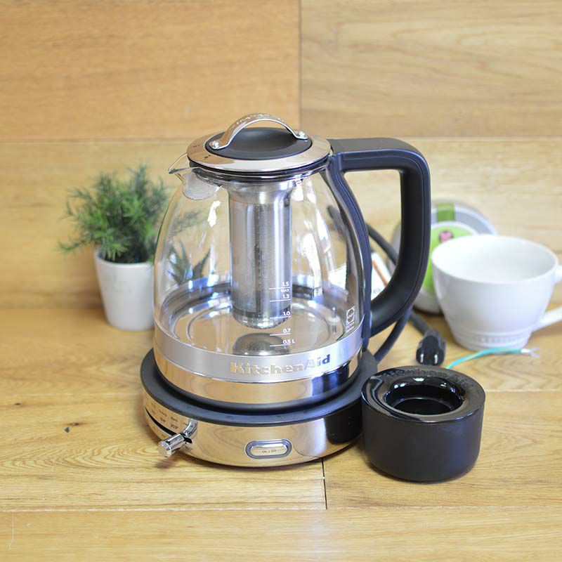 キッチンエイドガラス電気ケトルステンレス1.5LKitchenAidKEK1322SS1.5LElectricGlassTeaKettle-StainlessSteel