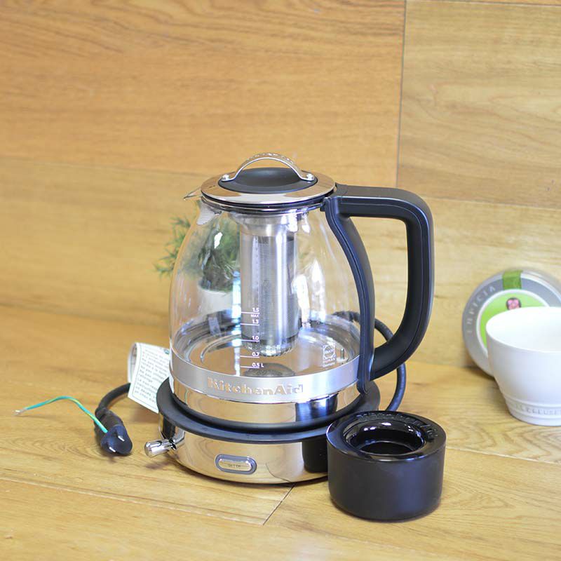 キッチンエイドガラス電気ケトルステンレス1.5LKitchenAidKEK1322SS1.5LElectricGlassTeaKettle-StainlessSteel