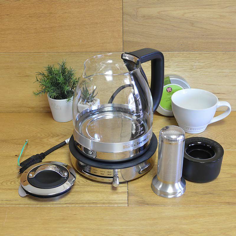 キッチンエイドガラス電気ケトルステンレス1.5LKitchenAidKEK1322SS1.5LElectricGlassTeaKettle-StainlessSteel家電