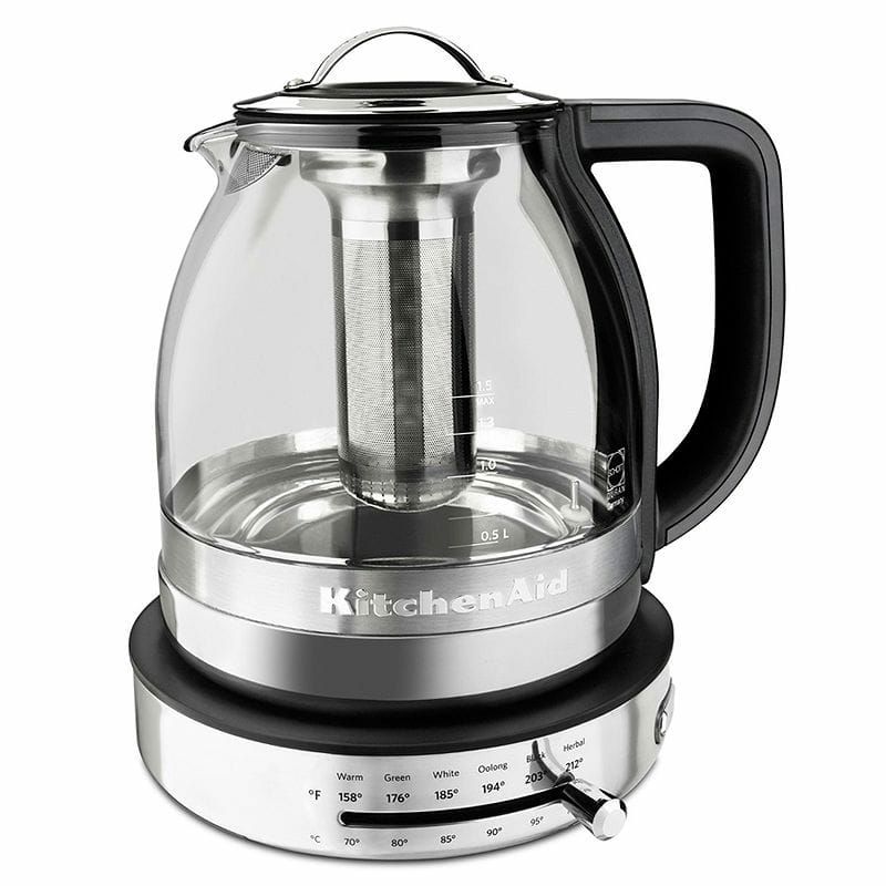 キッチンエイドガラス電気ケトルステンレス1.5LKitchenAidKEK1322SS1.5LElectricGlassTeaKettle-StainlessSteel家電