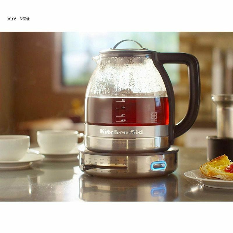 キッチンエイドガラス電気ケトルステンレス1.5LKitchenAidKEK1322SS1.5LElectricGlassTeaKettle-StainlessSteel家電