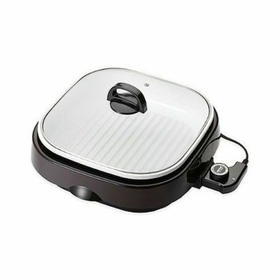アロマ スロークッカー スチーマー グリル セラミック Aroma 4-Quart 3-in-1 Grillet with Ceramic Coating, 8 Lbs. Weight Capacity, Acts as a Grill, Slow Cooker and Food Steamer 家電