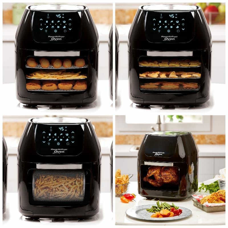 パワーエアフライヤーディハイドレーター食品乾燥機ロティサリー6QTPowerAirFryerOvenPlus-7in1CookingFeatureswithProfessionalDehydratorandRotisserie