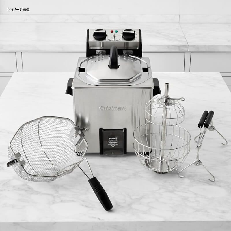 電気フライヤータイマー機能大容量ロティサリーチキンクイジナートCuisinartCDF-500Extra-LargeRotisserieDeepFryer,Silver家電