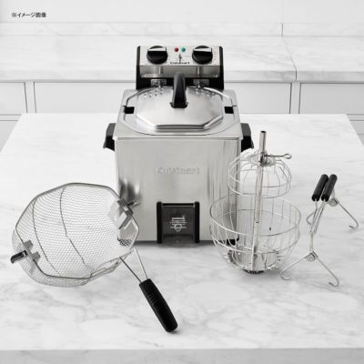 電気フライヤータイマー機能大容量ロティサリーチキンクイジナートCuisinartCDF-500Extra-LargeRotisserieDeepFryer,Silver家電