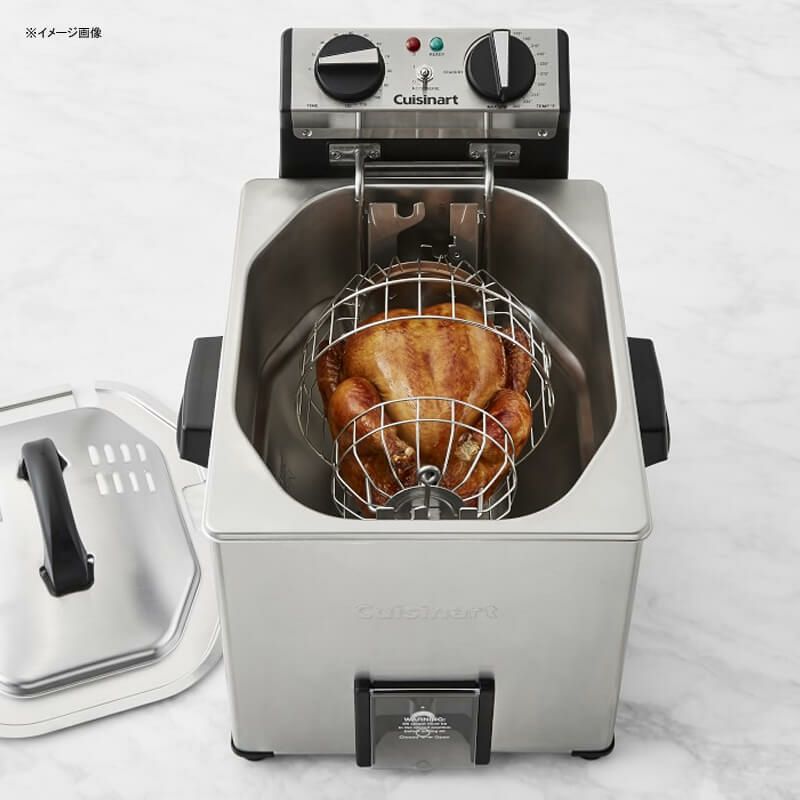 電気フライヤータイマー機能大容量ロティサリーチキンクイジナートCuisinartCDF-500Extra-LargeRotisserieDeepFryer,Silver家電