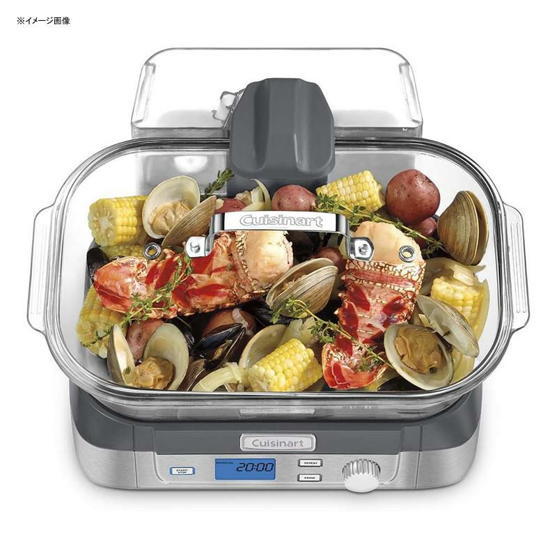 電気スチーマーガラス蒸し器デジタルステンレスクイジナートCuisinartSTM-1000DigitalGlassSteamer,OneSize,StainlessSteel家電