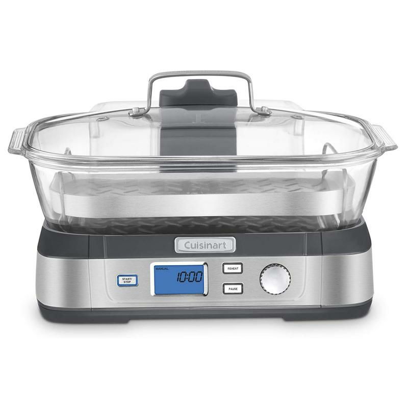 電気スチーマーガラス蒸し器デジタルステンレスクイジナートCuisinartSTM-1000DigitalGlassSteamer,OneSize,StainlessSteel家電