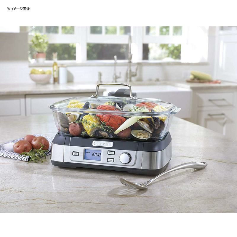 電気スチーマーガラス蒸し器デジタルステンレスクイジナートCuisinartSTM-1000DigitalGlassSteamer,OneSize,StainlessSteel家電