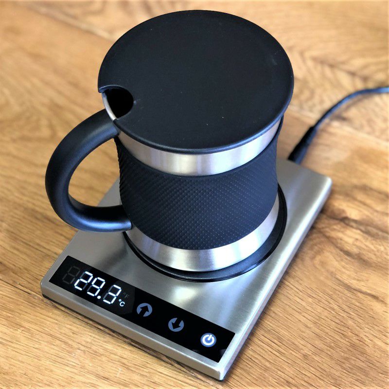 マグウォーマーマグセット500mlステンレス温度調節保温加熱コーヒー紅茶CosoriCoffeeMugWarmer&MugSetPremium24WattStainlessSteel,BestGiftIdea,Office/HomeUseElectricCupBeveragePlate,Water,Cocoa,Milk家電