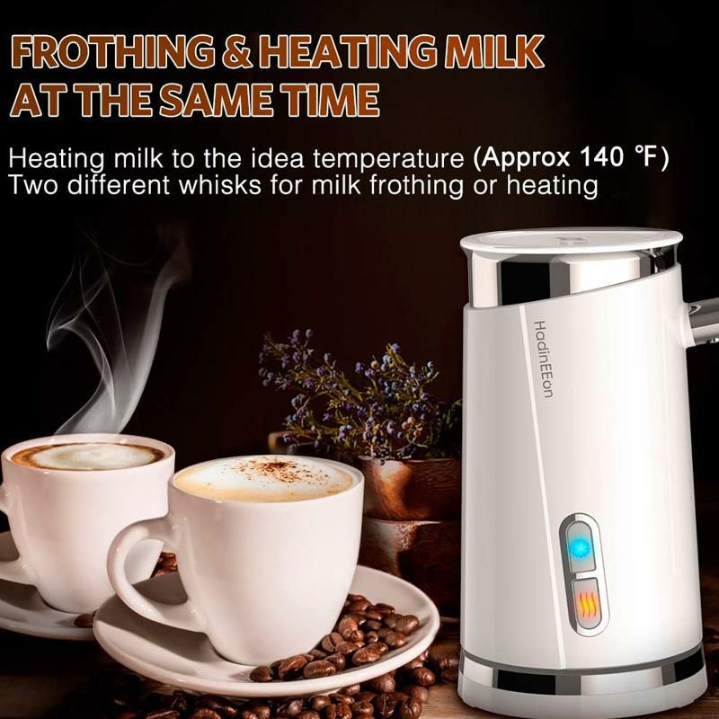 電動ミルク泡だて器最大300mlフローサーフォーマーホットチョコレートカフェラテカプチーノHadinEEonMilkFrother,ElectricMilkFrother&SteamerforMakingLatte,Cappuccino,HotChocolate,AutomaticColdHot(4.4oz/10.1oz)家電