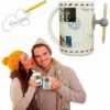ペンスタンド付きマグカップ15oz.約440mlIPOWMagicPorcelainCeramicLargeOfficeSpeakWritingMessage/memoPostcardMilkTeaSoupCoffeeMugCup