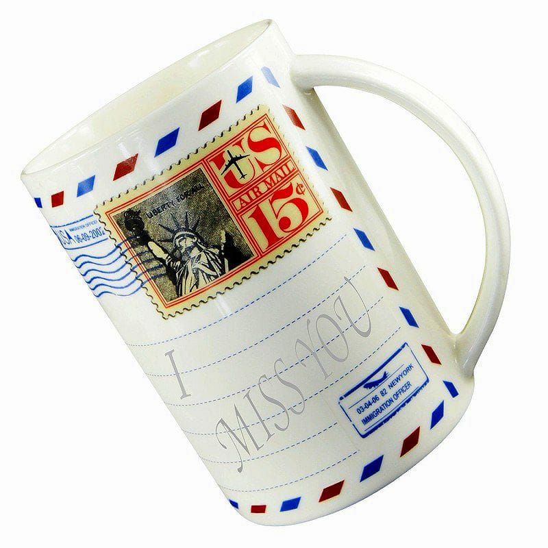 ペンスタンド付きマグカップ15oz.約440mlIPOWMagicPorcelainCeramicLargeOfficeSpeakWritingMessage/memoPostcardMilkTeaSoupCoffeeMugCup