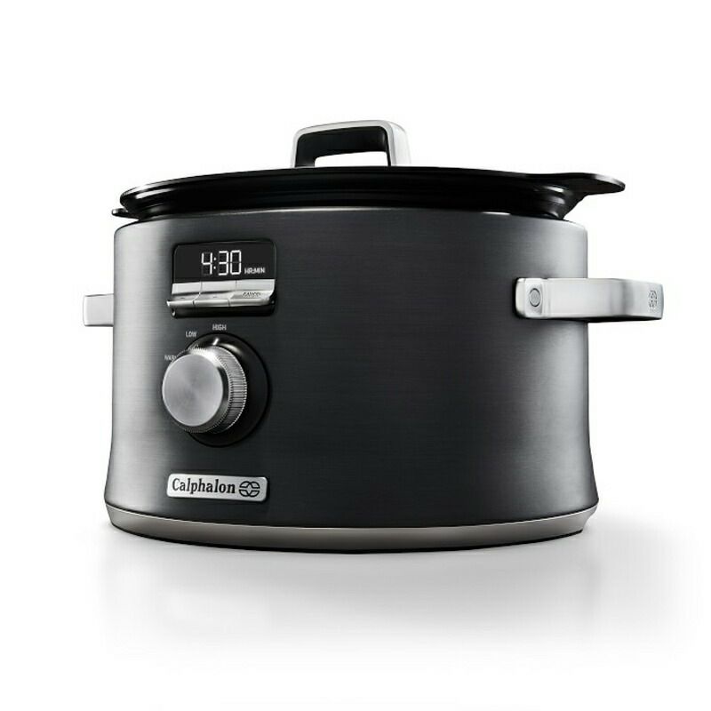 スロークッカー直火対応IH対応5.7LカルファロンCalphalonDigitalSaut?SlowCooker,DarkStainlessSteelSCCLD1家電