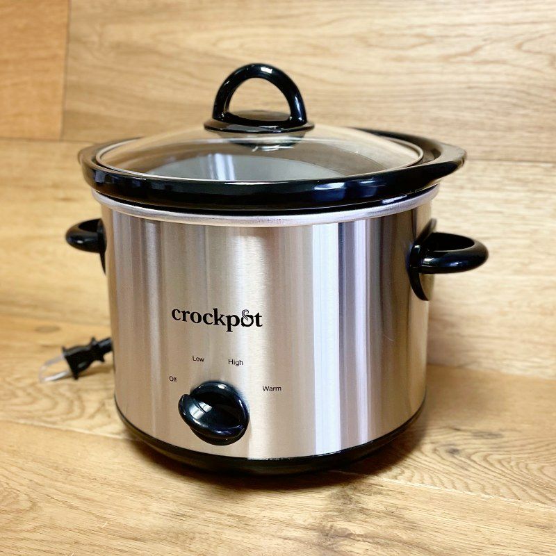 スロークッカー2.8Lクロックポットグルメ鍋ラウンド型丸型Crock-PotSCR300-SS3-QuartManualSlowCooker,Silver家電