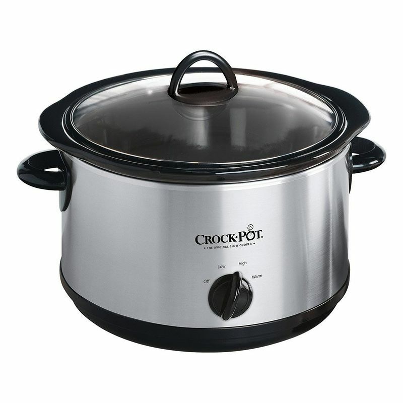 スロークッカー4.2Lクロックポットグルメ鍋ラウンド型丸型CrockpotRoundSlowCooker,4.5quart,Black&WhitePattern(SCR450-HX)家電