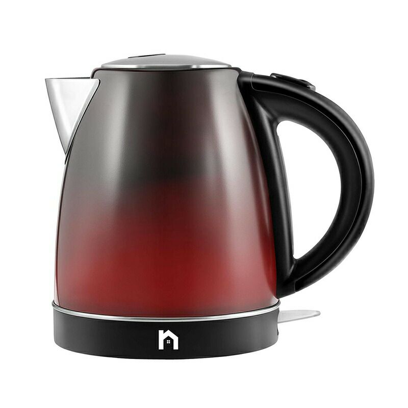 電気ケトル1.7LBPAフリーNewHouseKitchenColorChangingElectricKettlewithwithRapidBoilFeatureBPAFreeInterior,FastHeatingWaterBoiler,Auto-Shutoff,1.7Liter/1.8Quart,StainlessSteel/Black/Red家電