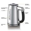 電気ケトル1.7L温度調節可能ステンレスクラップスKRUPSBW710D51AdjustableTemperatureStainlessSteelElectricKettle,1.7-Liter,Silver家電