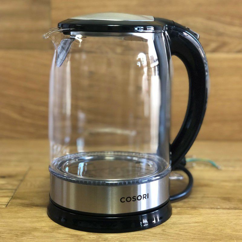 ガラス電気ケトル1.7LBPAフリーLEDライトCOSORIElectricKettle(BPA-Free),1.7LGlassWaterBoiler&TeaHeaterwithLEDIndicatorLight,AutoShut-Off&Boil-DryProtection,100%StainlessSteelInnerLid&Bottom家電