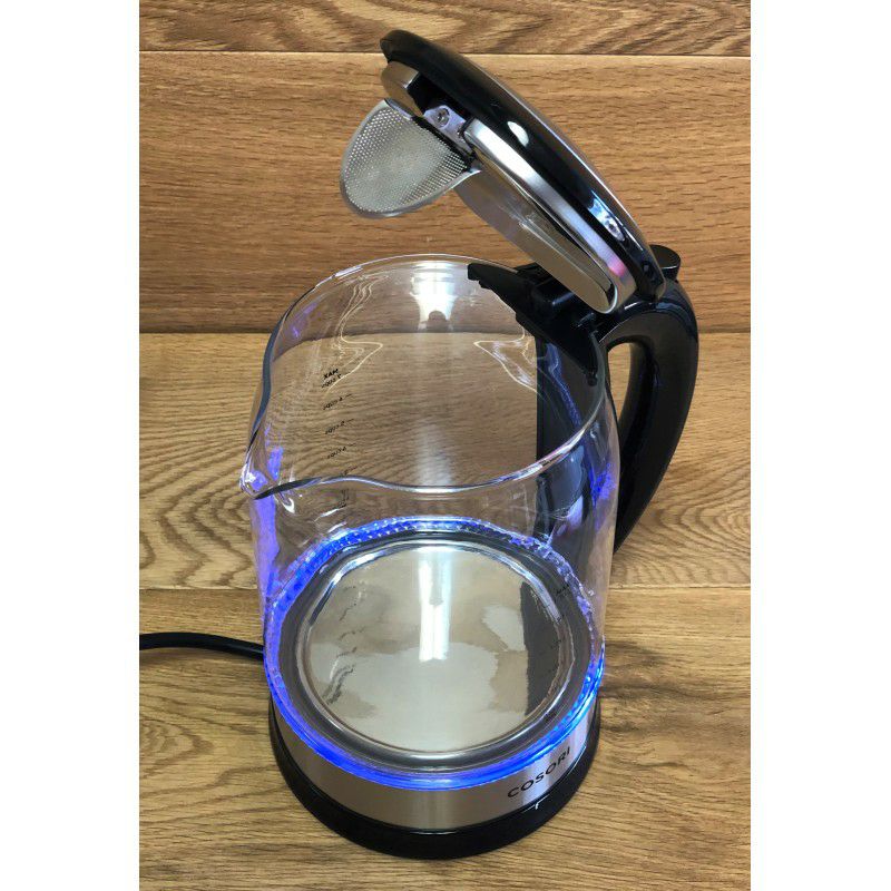 ガラス電気ケトル1.7LBPAフリーLEDライトCOSORIElectricKettle(BPA-Free),1.7LGlassWaterBoiler&TeaHeaterwithLEDIndicatorLight,AutoShut-Off&Boil-DryProtection,100%StainlessSteelInnerLid&Bottom家電