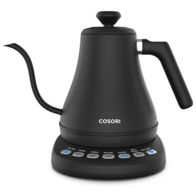 電気ケトル 0.8L グースネック 温度調節可能 マットブラック ステンレス COSORI Electric Gooseneck Kettle with 5 Variable Presets, 100% Stainless Steel Inner Lid & Bottom, 1200 Watt Quick Heating, 0.8L, Ma