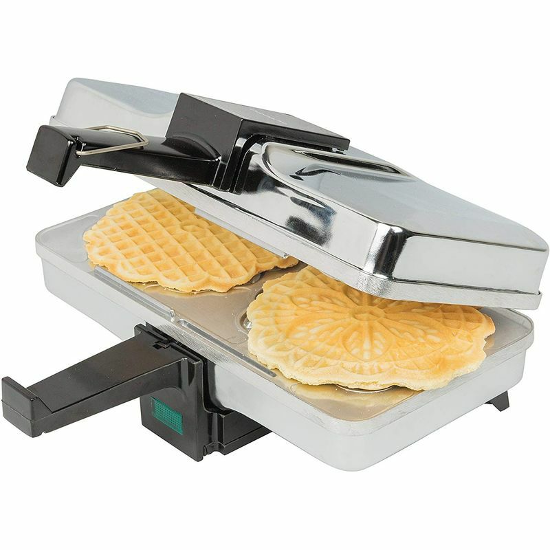 クチーナプロピゼルメーカー2枚焼PizzelleMaker-Non-stickElectricPizzelleBakerPressMakesTwo5-InchCookiesatOnce-RecipesIncluded220-05NS家電