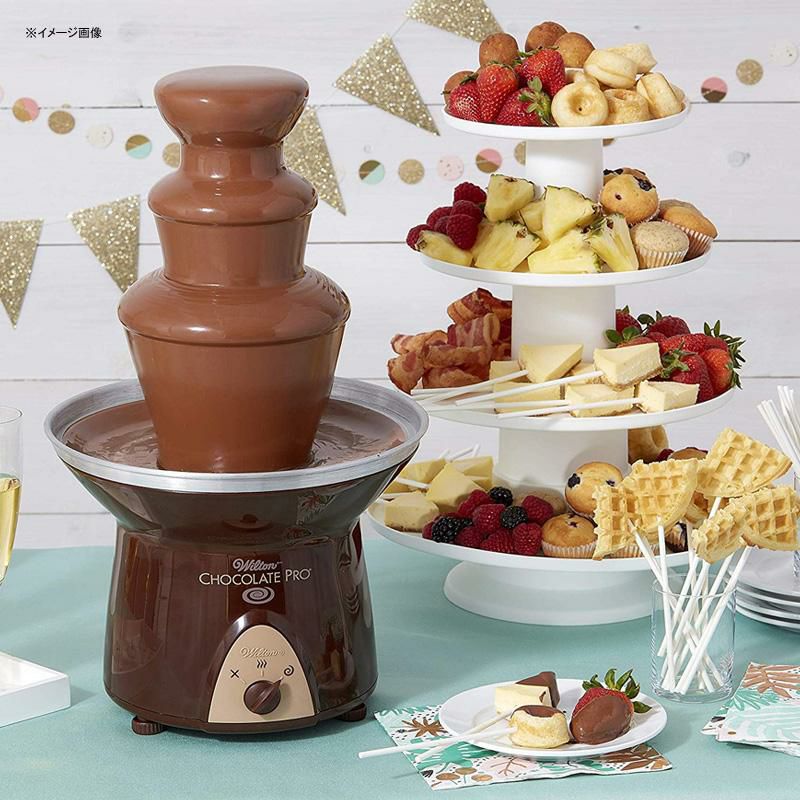 チョコレートファウンテン3段高さ40cmウェディング誕生日パーティーWiltonChocolateProChocolateFountain-ChocolateFondueFountain,4lb.Capacity家電