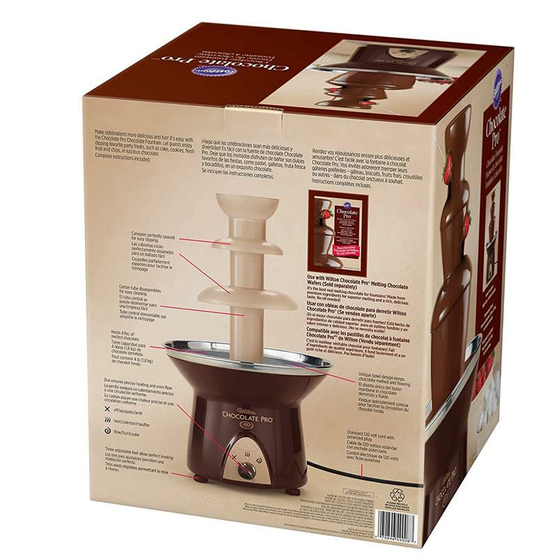 チョコレートファウンテン3段高さ40cmウェディング誕生日パーティーWiltonChocolateProChocolateFountain-ChocolateFondueFountain,4lb.Capacity家電