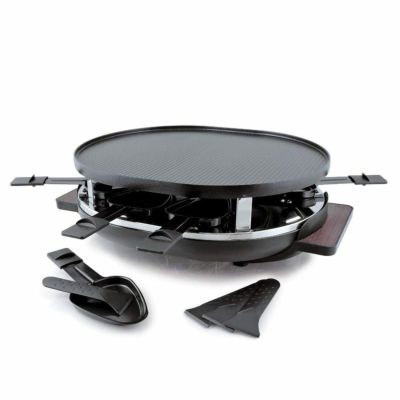 スイスマー ラクレットグリル 8人用 マホガニー オーバル Swissmar KF-77066 Matterhorm 8-Person Raclette, Black 家電