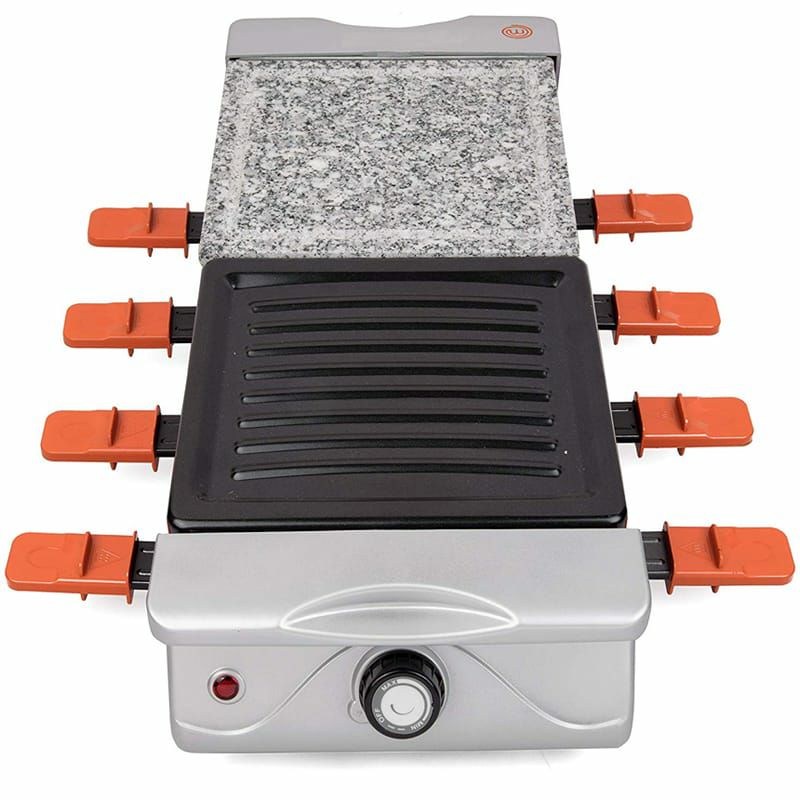 ラクレットグリルグリルプレートストーンプレート石焼8人用MasterChefDualCheeseRacletteTableGrillwNon-stickGrillingPlateandCookingStone-Deluxe8PersonElectricTabletopCooker家電