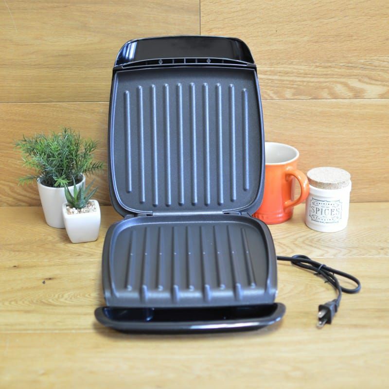 電気グリル ホットプレート ジョージフォアマン 焼肉 バーベキュー 黒 Foreman 4Serving Classic Plate Electric Indoor Grill