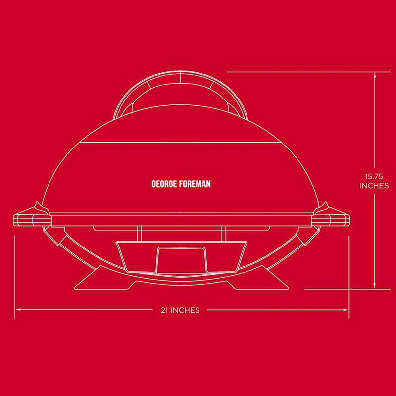 ジョージフォアマンインドアアウトドア電気グリルGeorgeForeman15-ServingIndoor/OutdoorElectricGrill,Silver,GFO240S家電