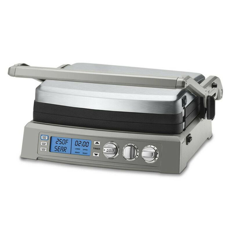 パニーニメーカーリバーシブルプレート取り外しプレスグリルグリドルクイジナートステンレスCuisinartGR-300WSGriddler,Elite,StainlessSteel家電