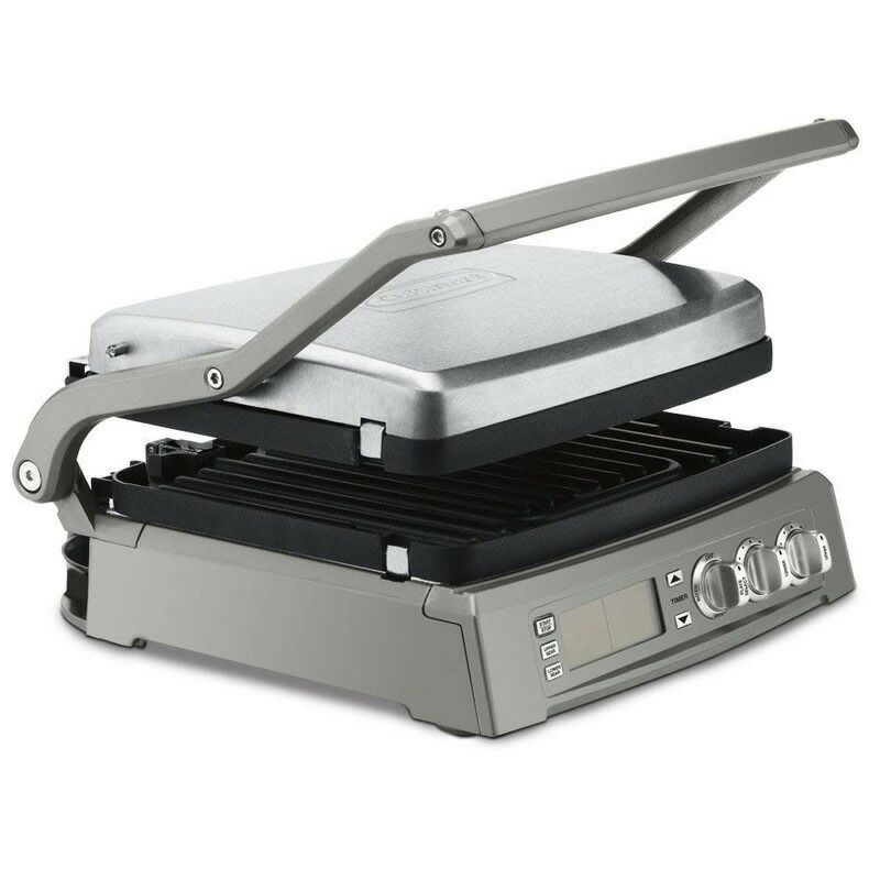 パニーニメーカーリバーシブルプレート取り外しプレスグリルグリドルクイジナートステンレスCuisinartGR-300WSGriddler,Elite,StainlessSteel家電