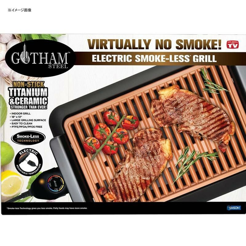 電気グリルラージグリドルセットインドアスモークレスセラミックプレート取り外し煙が少ないGothamSteelSmokelessElectricGrill,PortableandNonstickAsSeenOnTV!家電