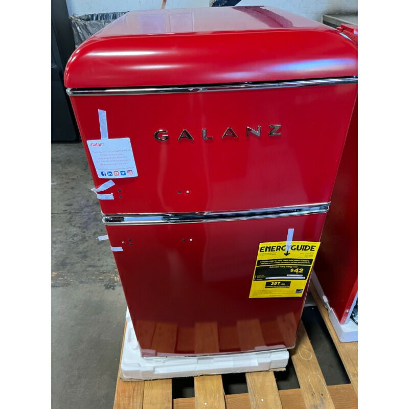 冷蔵庫冷凍庫88L2ドアレトロGalanz3.1cuftRetroMiniFridge家電【代引不可】