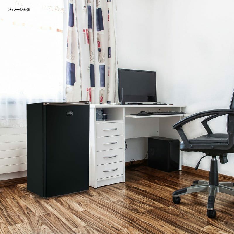 ブラック・アンド・デッカー コンパクト 冷蔵庫 冷凍庫付 91L 黒 Black