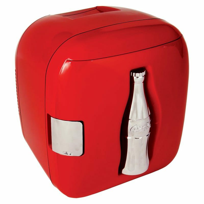 コカコーラボトルデザインキューブクーラーミニ冷蔵庫最大11缶KoolatronCompactRefrigeratorCCU09家電