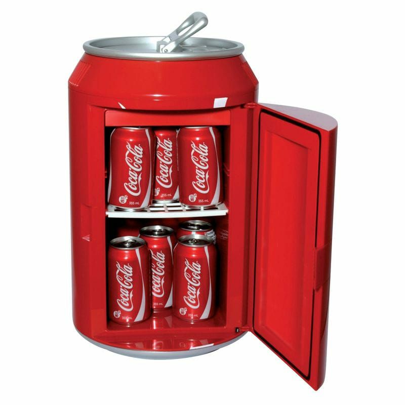 コカ・コーラ冷蔵庫保冷庫車の中でも使える缶型タイプ8缶カリフォルニア西海岸Coca-ColaKoolatronCC12Can-Shaped12-Can-CapacityFridge,Red家電