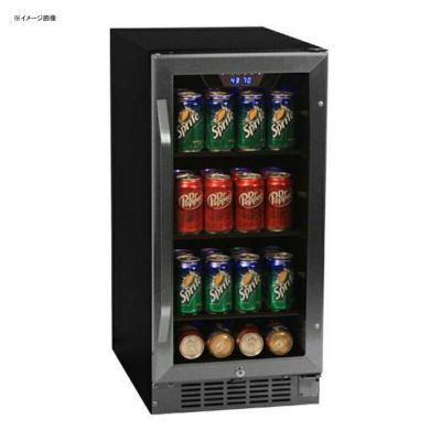 冷蔵庫ビルトインアンダーカウンターガラスドアガラス棚80缶ステンレスEdgeStarCBR901SG80Can15InchWideBuilt-inBeverageCooler-Black/StainlessSteel家電