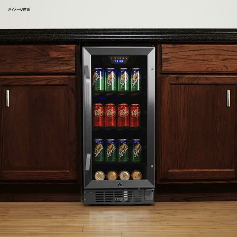 冷蔵庫ビルトインアンダーカウンターガラスドアガラス棚80缶ステンレスEdgeStarCBR901SG80Can15InchWideBuilt-inBeverageCooler-Black/StainlessSteel家電