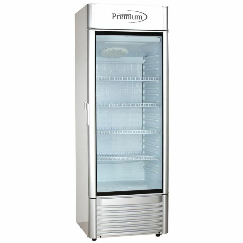 冷蔵庫 ガラスドア ビール 1枚ドア オフィス 事務所 ショーケース かっこいい おしゃれ 239L 9.0 cu. ft Single Door  Commercial Refrigerator Beverage Cooler in Gray PRF90DX【代引不可】 家電 | アルファエスパス