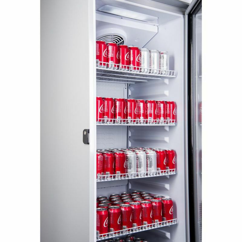 冷蔵庫 ガラスドア ビール 1枚ドア オフィス 事務所 ショーケース かっこいい おしゃれ 239L 9.0 cu. ft Single Door  Commercial Refrigerator Beverage Cooler in Gray PRF90DX【代引不可】 家電 | アルファエスパス