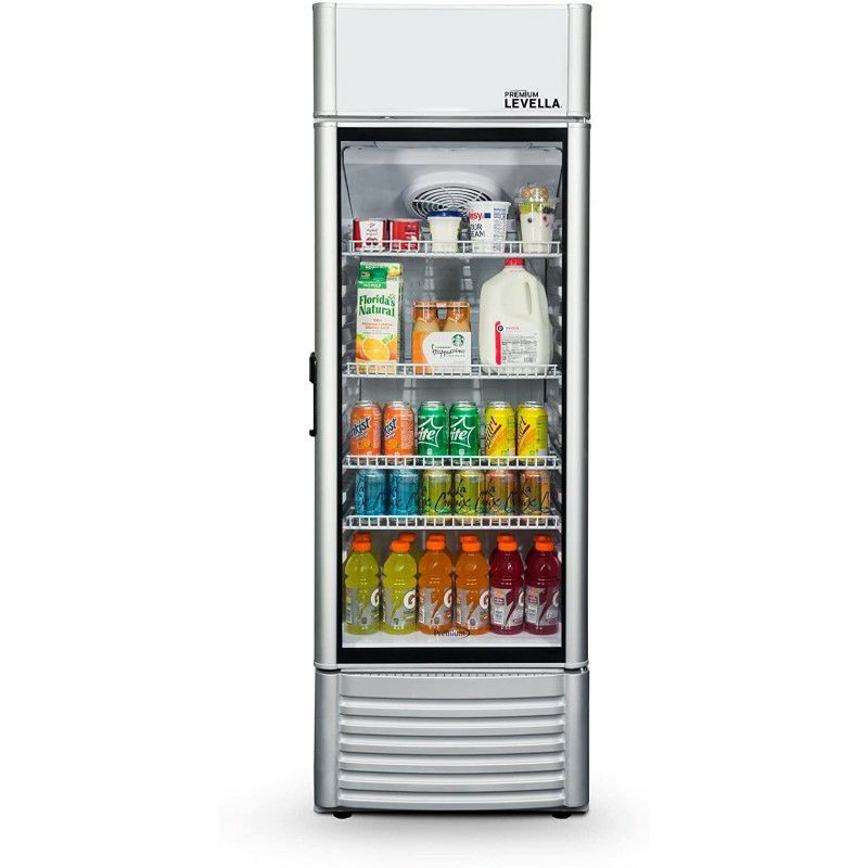 冷蔵庫 ガラスドア ビール 1枚ドア オフィス 事務所 ショーケース かっこいい おしゃれ 239L 9.0 cu. ft Single Door  Commercial Refrigerator Beverage Cooler in Gray PRF90DX【代引不可】 家電 | アルファエスパス