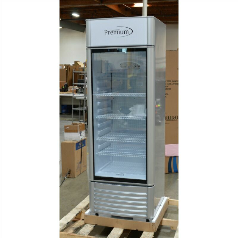 冷蔵庫ガラスドアオフィス事務所ショーケースかっこいいおしゃれ239L9.0cu.ftSingleDoorCommercialRefrigeratorBeverageCoolerinGrayPRF90DX【代引不可】