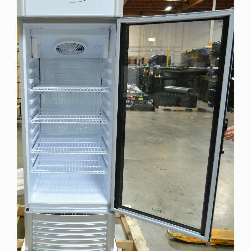 冷蔵庫ガラスドアオフィス事務所ショーケースかっこいいおしゃれ239L9.0cu.ftSingleDoorCommercialRefrigeratorBeverageCoolerinGrayPRF90DX【代引不可】