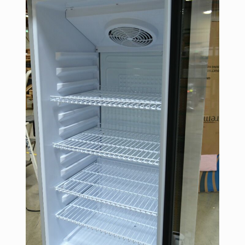 冷蔵庫ガラスドアオフィス事務所ショーケースかっこいいおしゃれ239L9.0cu.ftSingleDoorCommercialRefrigeratorBeverageCoolerinGrayPRF90DX【代引不可】