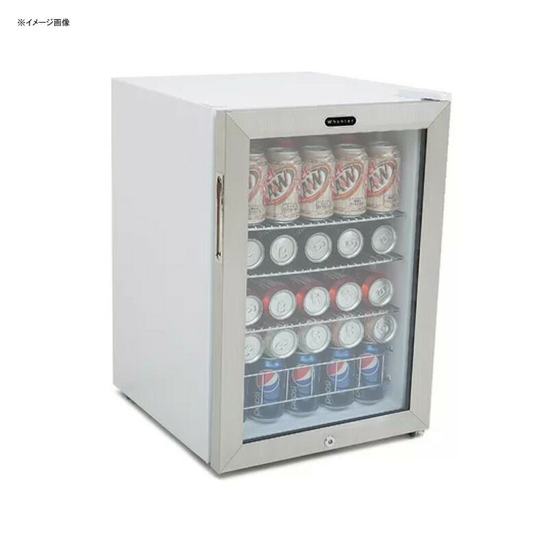 冷蔵庫90缶ワイヤーラック3段ステンレス鍵付きホワイトWhynterBR-091WS,90CanCapacityStainlessSteelBeverageRefrigeratorwithLock,White家電